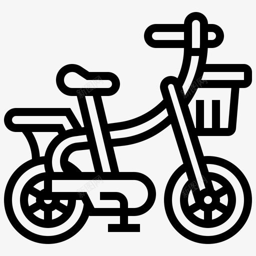 儿童自行车自行车骑乘图标svg_新图网 https://ixintu.com 儿童自行车 自行车 自行车要素线 车辆 骑乘