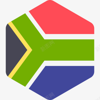 南非国际旗帜2六边形图标图标