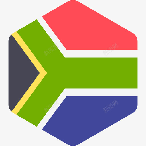 南非国际旗帜2六边形图标svg_新图网 https://ixintu.com 六边形 南非 国际旗帜2