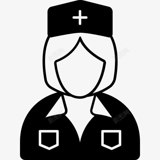 护士护理医生图标svg_新图网 https://ixintu.com 健康 医生 护士 护理