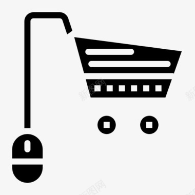 购物篮购物车鼠标图标图标