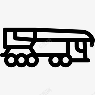 卡车运输工程机械4直线型图标图标