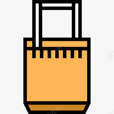 购物袋时髦款式10线性颜色图标图标