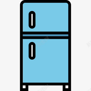 冰箱小工具5线性颜色图标图标