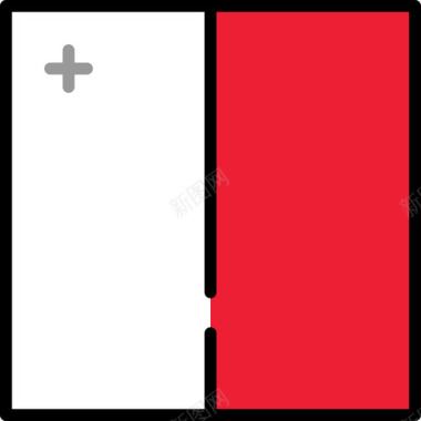 马耳他国旗收藏3广场图标图标