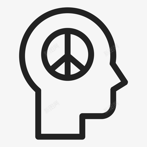 平静意识头脑图标svg_新图网 https://ixintu.com 头脑 平静 心境平和 意识 用户 简介