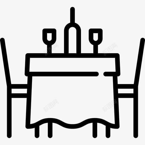 餐桌9号餐厅直线型图标svg_新图网 https://ixintu.com 9号餐厅 直线型 餐桌