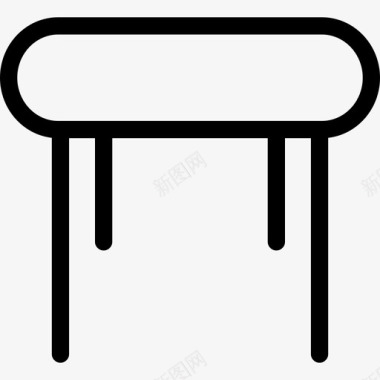 桌子家用电器和家具直线型图标图标