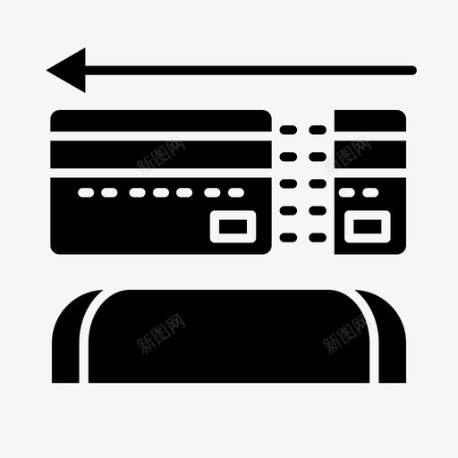 刷卡信用卡交易图标svg_新图网 https://ixintu.com 交易 信用卡 刷卡 网上银行标志符号