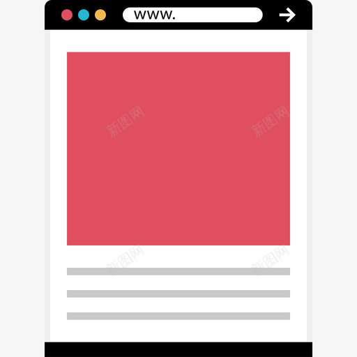 浏览器实体模型平面图标svg_新图网 https://ixintu.com 实体模型 平面 浏览器