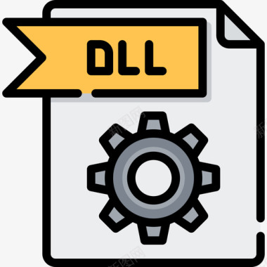 Dll文件文件夹5线性颜色图标图标