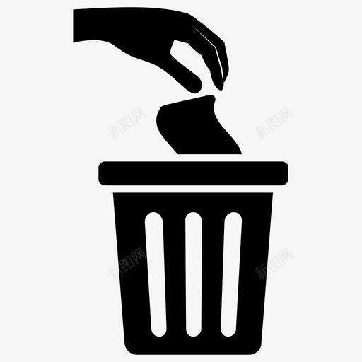垃圾箱垃圾桶回收站图标svg_新图网 https://ixintu.com 全球变暖标志图标 回收站 垃圾桶 垃圾箱
