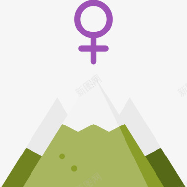 成就妇女节3平淡图标图标