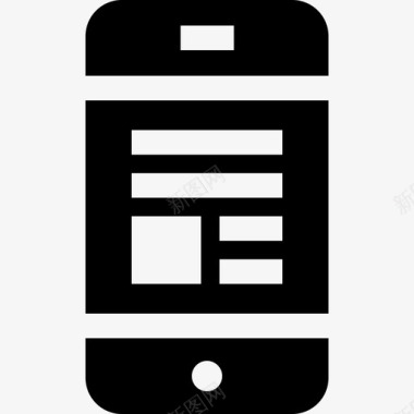 智能手机财务3填充图标图标