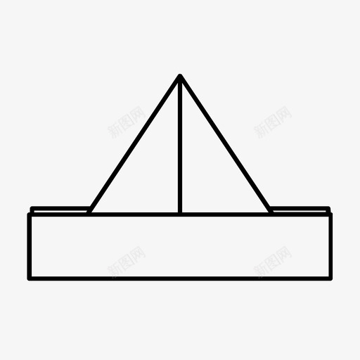 纸帽子儿童折纸图标svg_新图网 https://ixintu.com 儿童 折纸 纸帽子