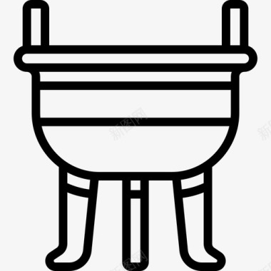 锅瓷器6直纹图标图标