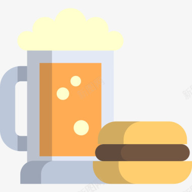啤酒酒吧和酒吧2平淡图标图标