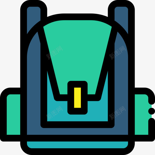 背包运动型44线性颜色图标svg_新图网 https://ixintu.com 线性颜色 背包 运动型44