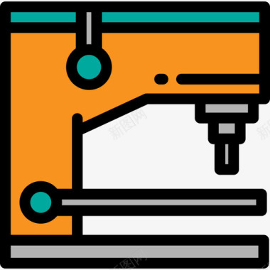 工业机器人工厂机械6线颜色图标图标