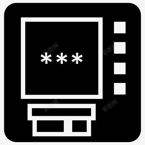自动取款机取款机取款图标svg_新图网 https://ixintu.com 互联网和银行字形图标 取款 取款机 自动取款机