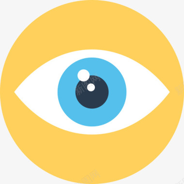 眼睛搜索引擎优化和营销循环图标图标