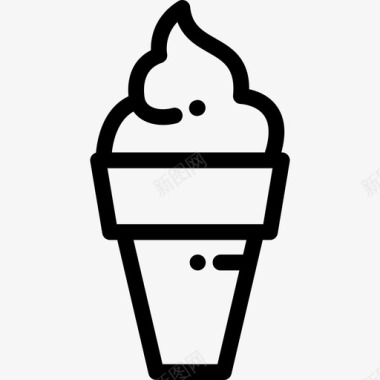 冰淇淋婴儿淋浴2直线型图标图标