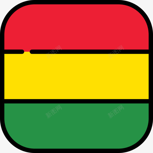 玻利维亚国旗收藏6圆形方形图标svg_新图网 https://ixintu.com 国旗收藏6 圆形方形 玻利维亚