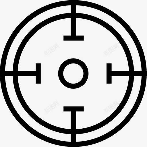 目标武器4直线图标svg_新图网 https://ixintu.com 武器4 目标 直线