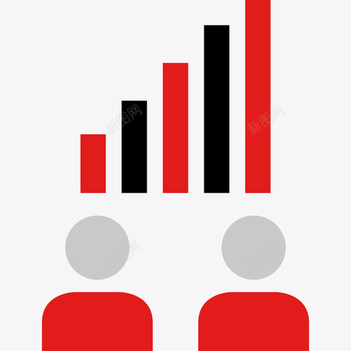 统计信息图形红色平坦图标svg_新图网 https://ixintu.com 信息图形红色 平坦 统计