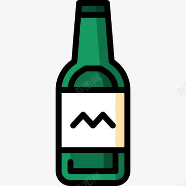 啤酒圣帕特里克第11天线性颜色图标图标
