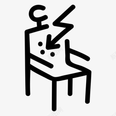 电椅死刑热椅图标图标