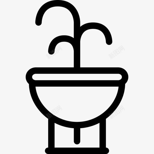 坐浴盆家具23线性图标svg_新图网 https://ixintu.com 坐浴盆 家具23 线性