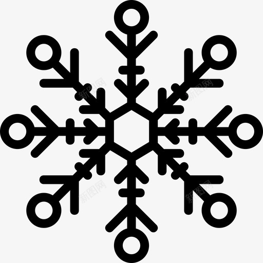 雪花冬季2线性图标svg_新图网 https://ixintu.com 冬季2 线性 雪花