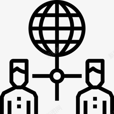 全球通信网络互联图标图标