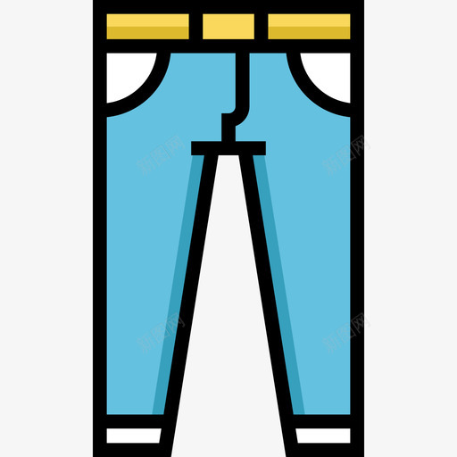 裤子时髦款式10线性颜色图标svg_新图网 https://ixintu.com 时髦款式10 线性颜色 裤子