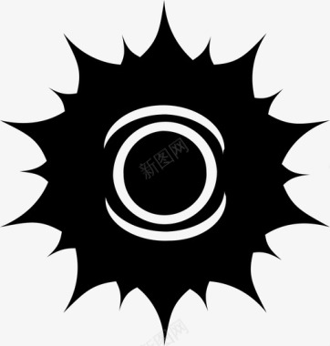 阳光沙滩炎热图标图标
