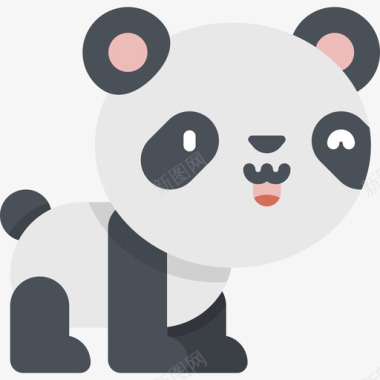 熊猫川维动物2扁平图标图标