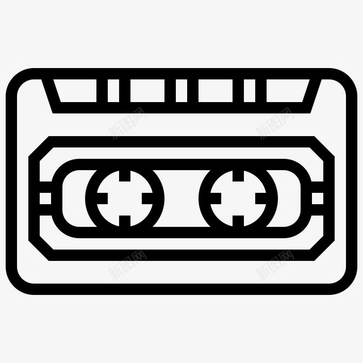 卡带音频盒式磁带图标svg_新图网 https://ixintu.com 卡带 嘻哈线 电子 盒式磁带 音乐 音频