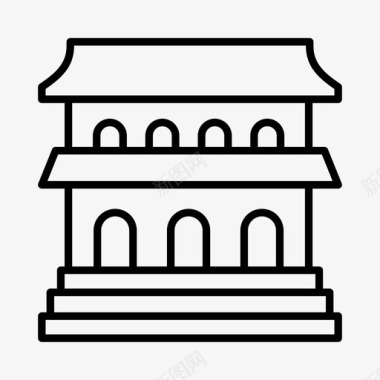 亚洲寺庙中国中国寺庙图标图标
