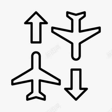 空中交通管制飞机机场图标图标