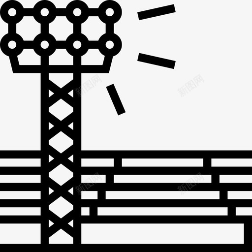 照明足球元素线性图标svg_新图网 https://ixintu.com 照明 线性 足球元素