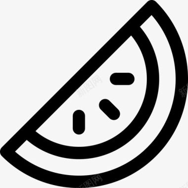 西瓜野餐5直线型图标图标