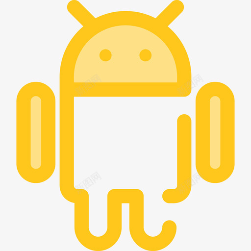 Android徽标6黄色图标svg_新图网 https://ixintu.com Android 徽标6 黄色