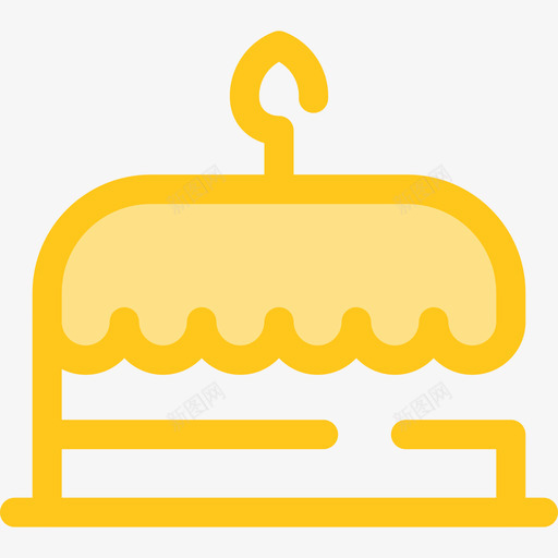 生日蛋糕食物和餐厅7黄色图标svg_新图网 https://ixintu.com 生日蛋糕 食物和餐厅7 黄色