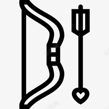 弓和箭爱情4直线图标图标
