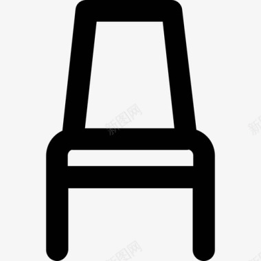 椅子建筑和家具粗体圆形图标图标