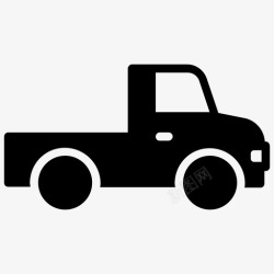 轻型卡车皮卡商用车平板卡车图标高清图片