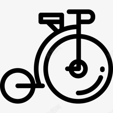 自行车时髦风格7直线型图标图标