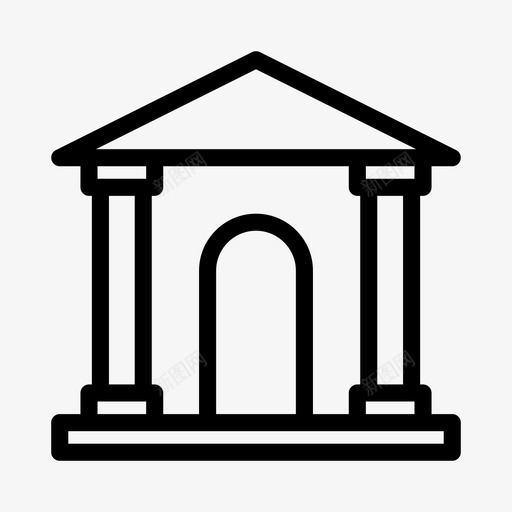 银行大楼法院图标svg_新图网 https://ixintu.com 大楼 法院 金融 银行
