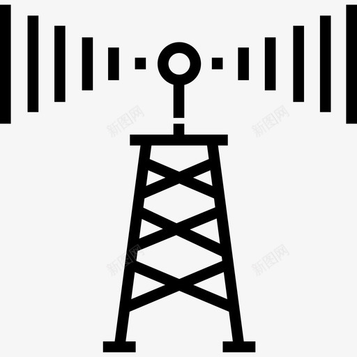 卫星天线位置3直线图标svg_新图网 https://ixintu.com 位置3 卫星天线 直线